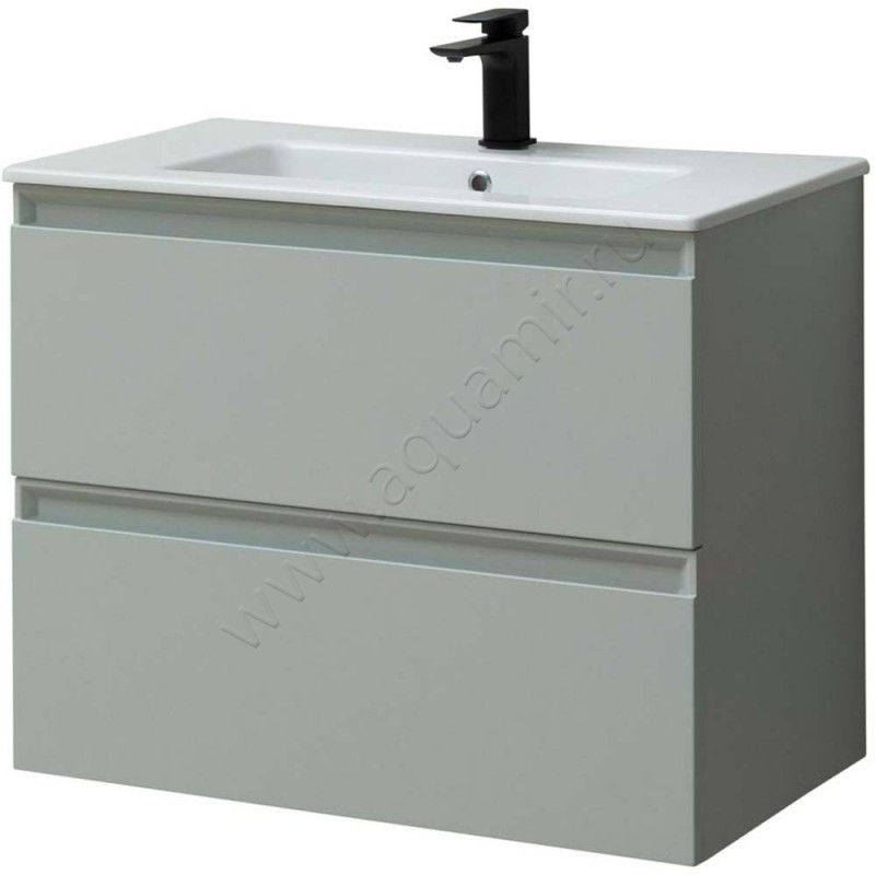 Тумба под раковину Allen Brau Eclipse 80 см, зеленый матовый/папирус 1E1002PWM в интерьере