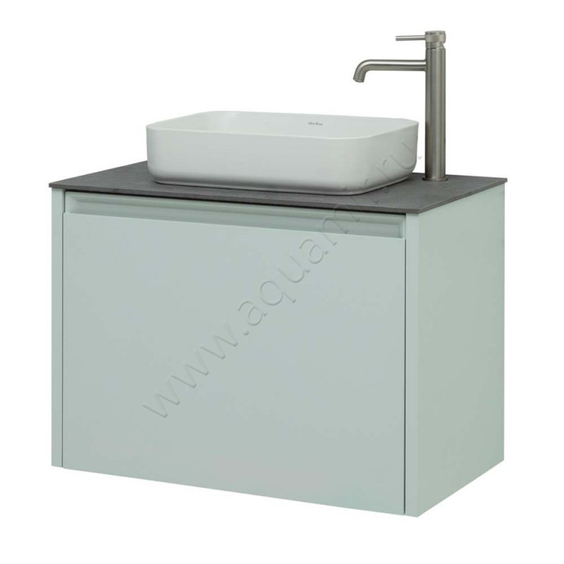 Тумба под раковину Allen Brau Fantasy 80 см, зеленый матовый/папирус 111002PWM в интерьере
