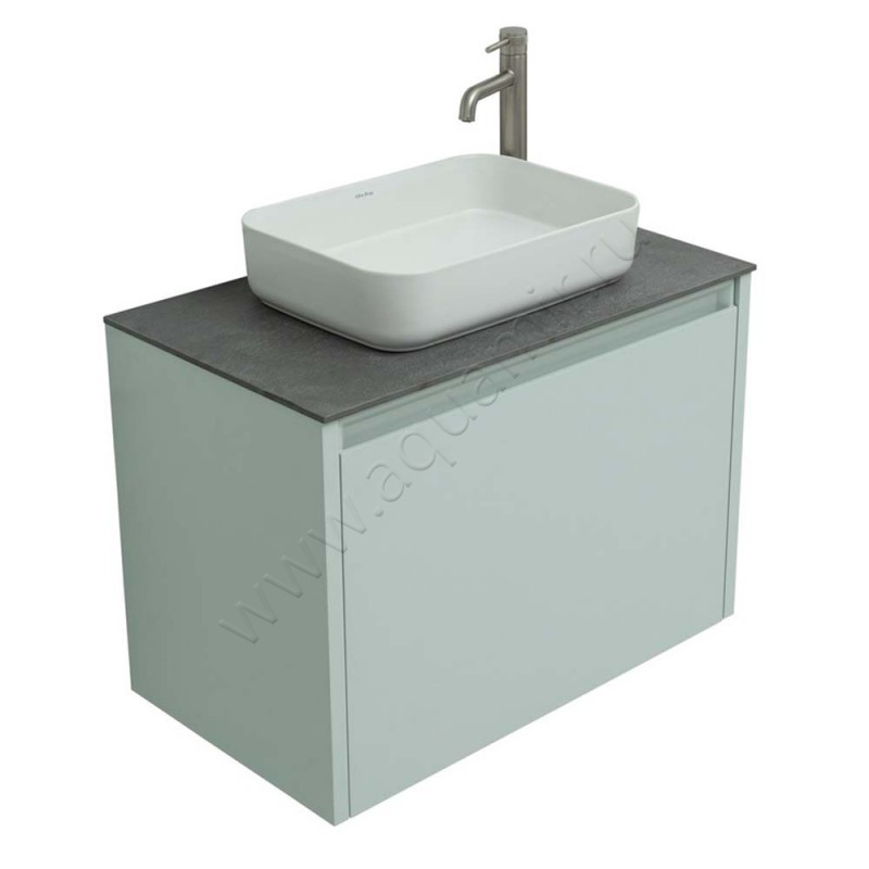 Тумба под раковину Allen Brau Fantasy 80 см, зеленый матовый/папирус 111002PWM в интерьере