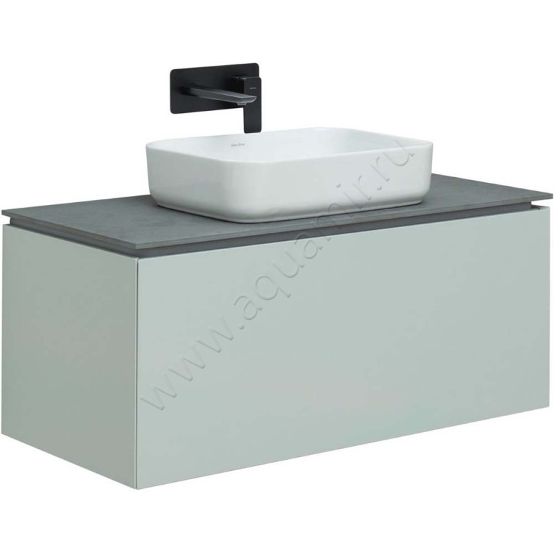 Тумба под раковину Allen Brau Infinity 99,2 см, зеленый матовый/папирус 121004PWM в интерьере