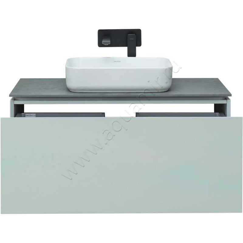 Тумба под раковину Allen Brau Infinity 99,2 см, зеленый матовый/папирус 121004PWM в интерьере