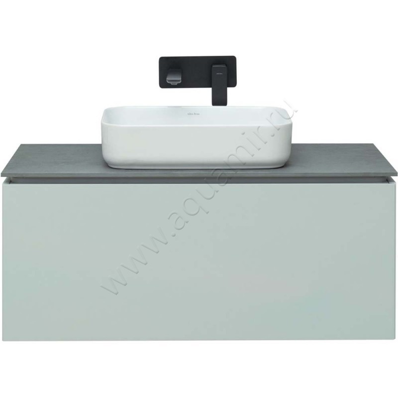 Тумба под раковину Allen Brau Infinity 99,2 см, зеленый матовый/папирус 121004PWM в интерьере