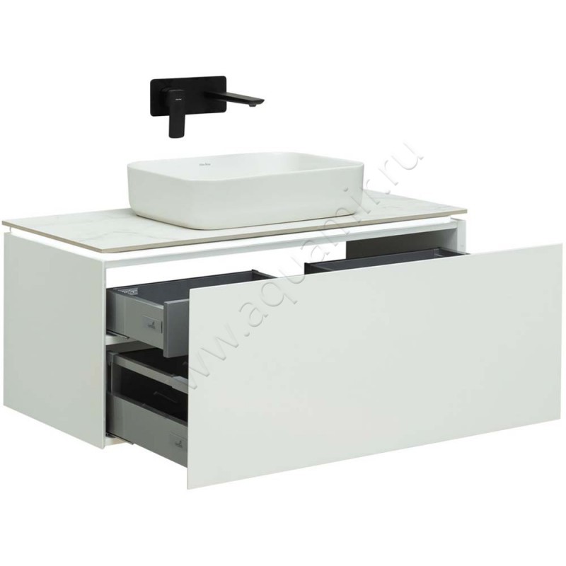 Тумба под раковину Allen Brau Infinity 99,2 см, белый матовый 121004WM в интерьере
