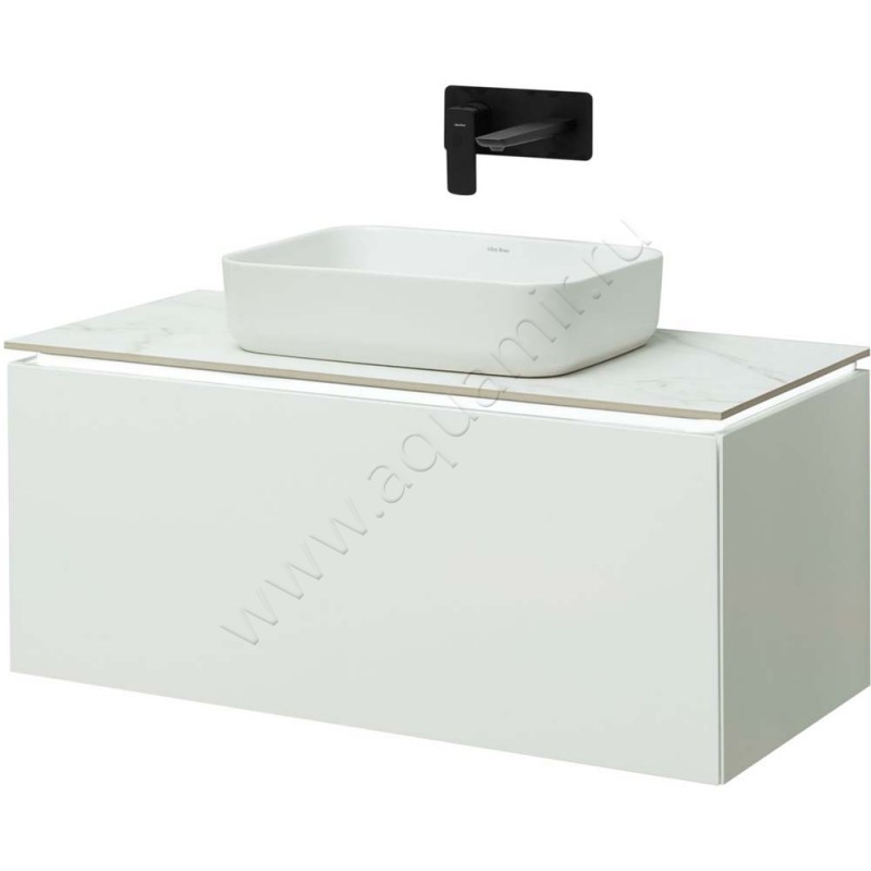 Тумба под раковину Allen Brau Infinity 99,2 см, белый матовый 121004WM в интерьере