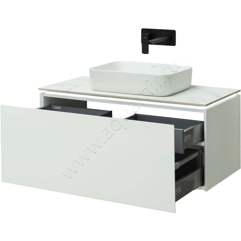 Тумба под раковину Allen Brau Infinity 99,2 см, белый матовый 121004WM в интерьере