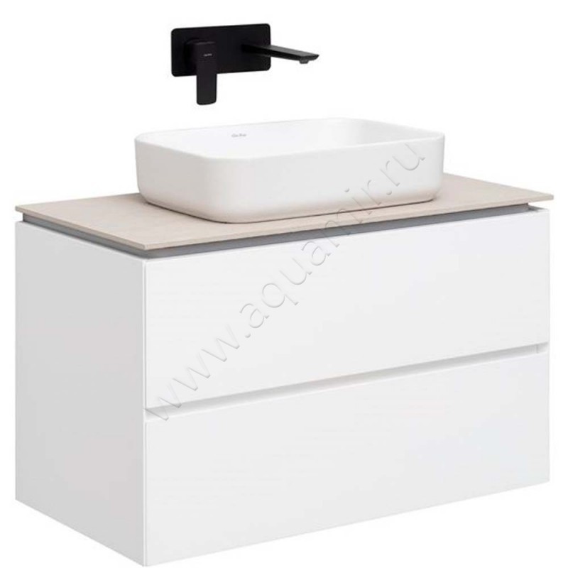 Тумба под раковину Allen Brau Infinity 84,2 см, белый матовый 121001WM в интерьере
