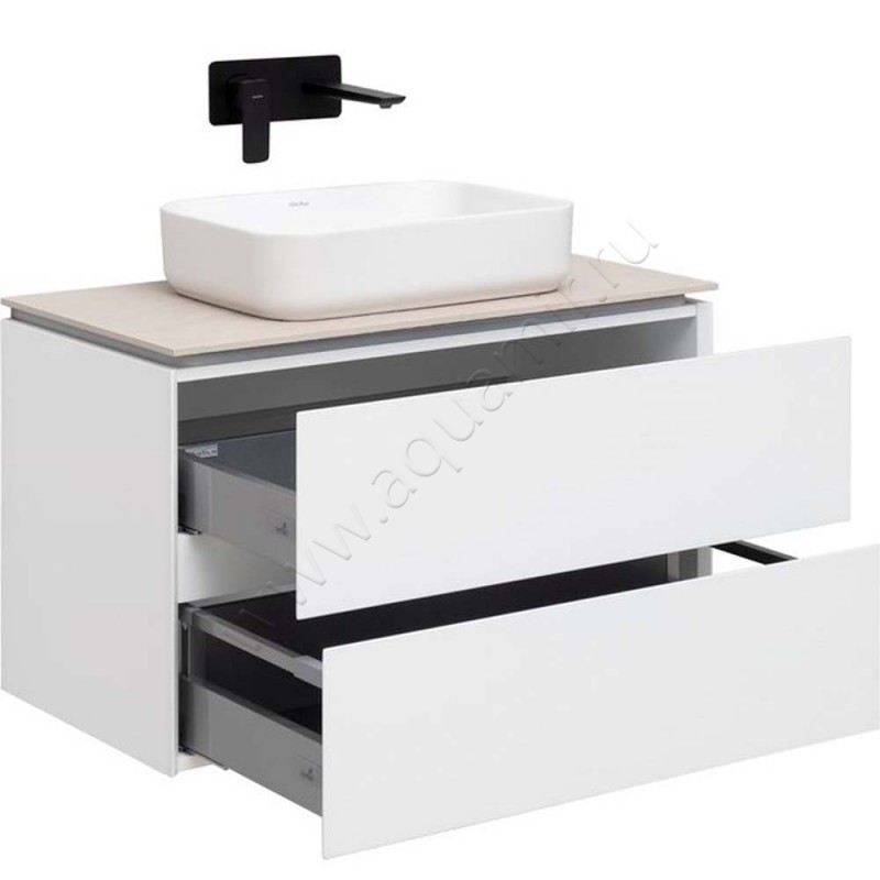 Тумба под раковину Allen Brau Infinity 84,2 см, белый матовый 121001WM в интерьере