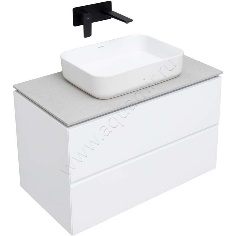 Тумба под раковину Allen Brau Infinity 84,2 см, белый матовый 121001WM в интерьере