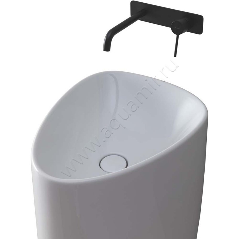 Раковина напольная без отверстий под смеситель Allen Brau Infinity 42101620 в интерьере