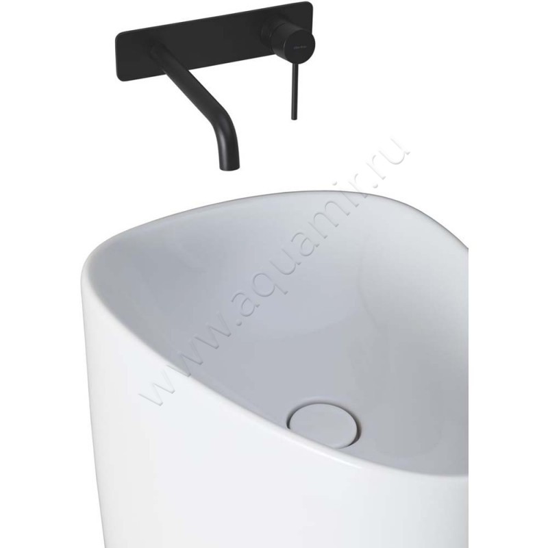 Раковина напольная без отверстий под смеситель Allen Brau Infinity 42101620 в интерьере