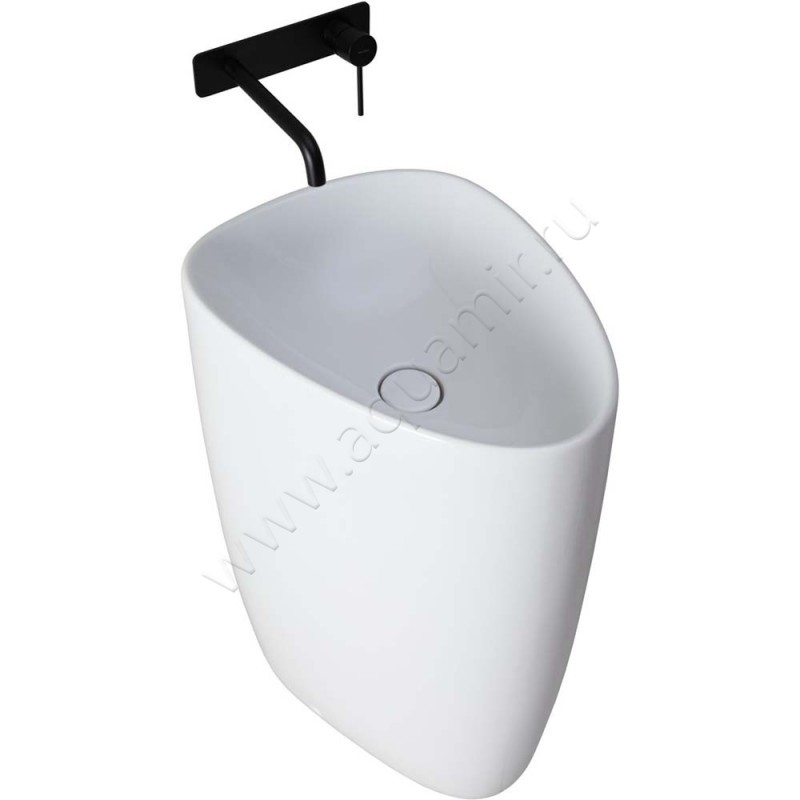 Раковина напольная без отверстий под смеситель Allen Brau Infinity 42101620 в интерьере