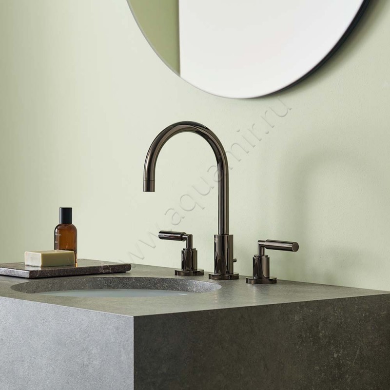 Смеситель для раковины Dornbracht TARA черный хром 2071388219 в интерьере