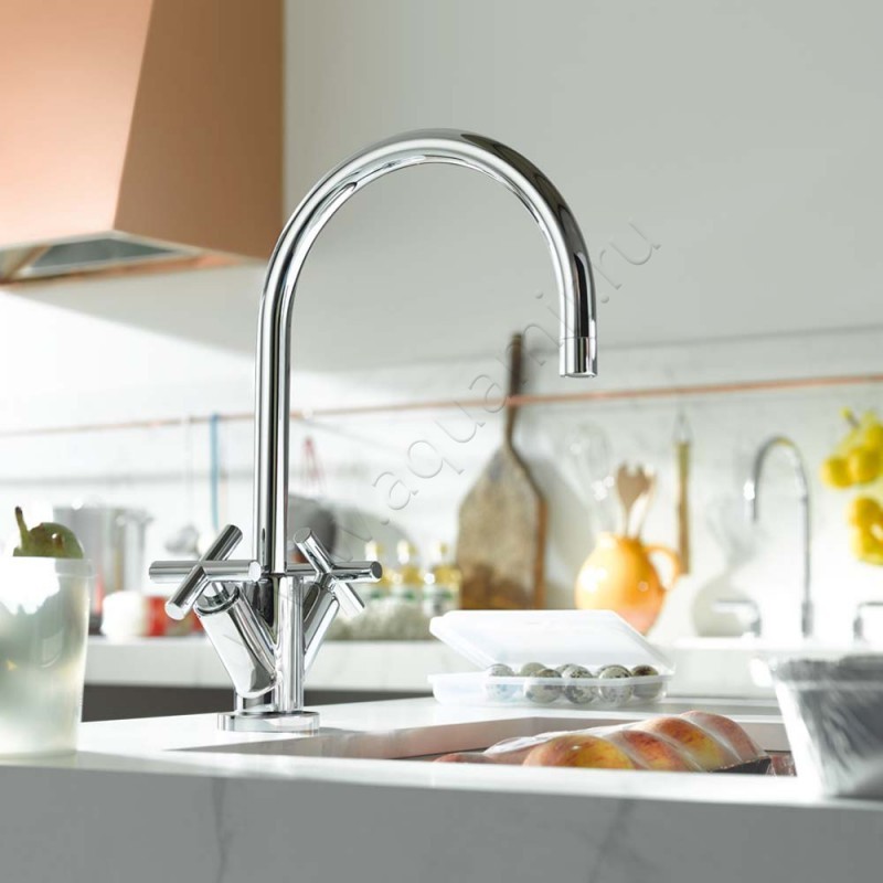 Смеситель для кухни Dornbracht TARA брашированный хром 2281589293 в интерьере