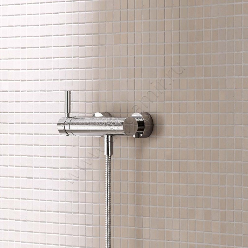 Смеситель для душа Dornbracht META брашированная платина 3330066006 в интерьере