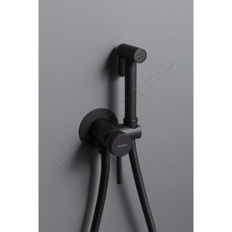 Гигиенический душ Allen Brau Priority со смесителем, черный 531A2931 в интерьере