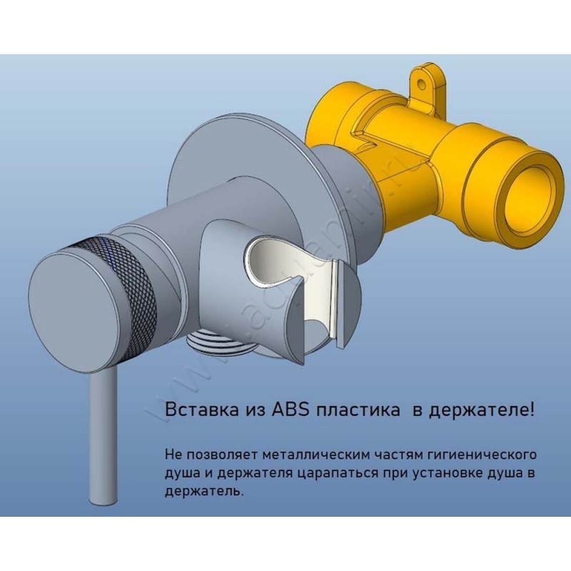 Гигиенический душ Allen Brau Priority со смесителем, никель 531A29BN в интерьере