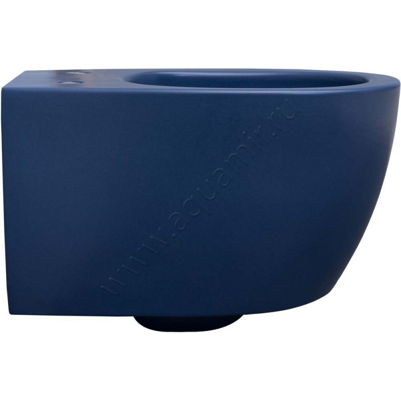 Унитаз подвесной Allen Brau FANTASY 51 см, безободковый, синий матовый 411004ID в интерьере