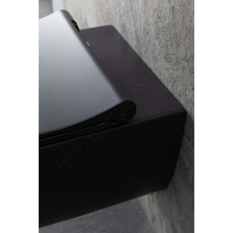 Унитаз подвесной Allen Brau PRIORITY 54,5 см, безободковый, черный матовый 43100131 в интерьере