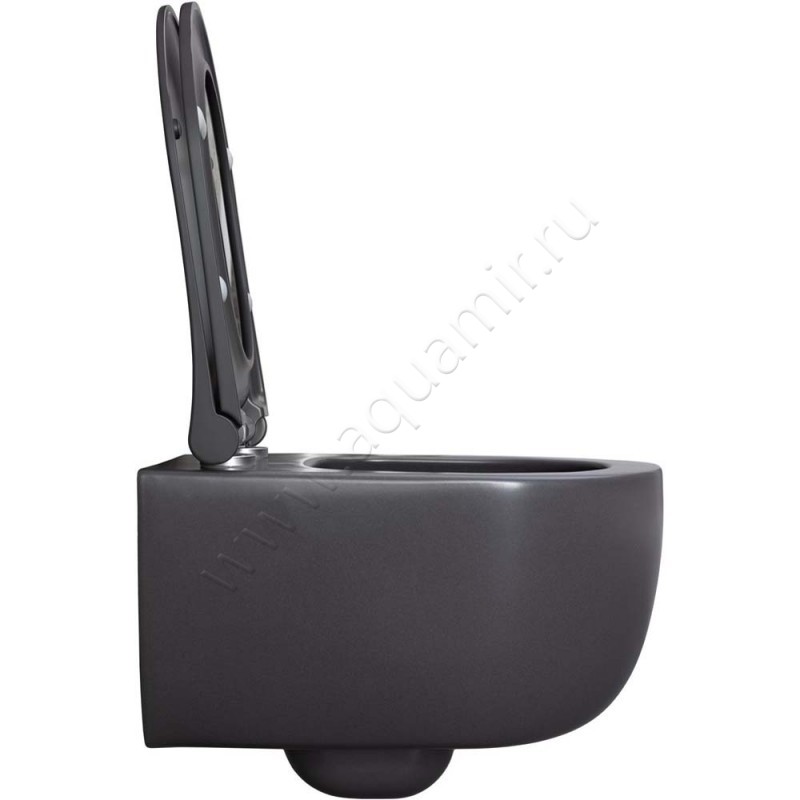 Унитаз подвесной Allen Brau PRIORITY 49 см, безободковый, серый матовый 431002AN в интерьере