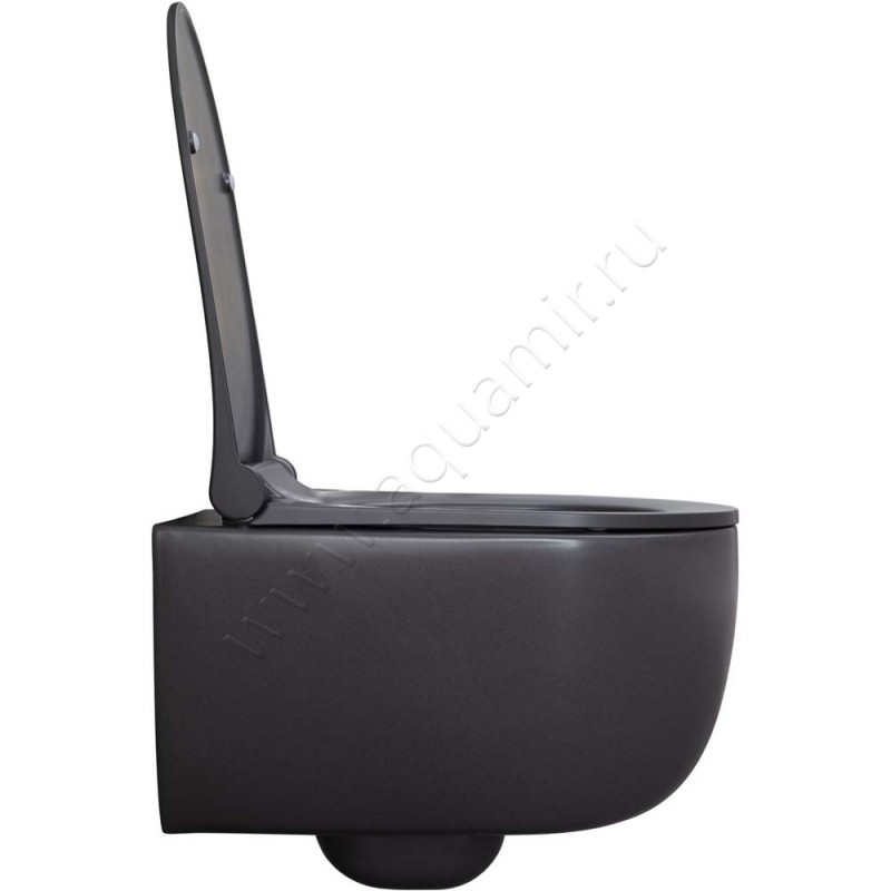 Унитаз подвесной Allen Brau PRIORITY 49 см, безободковый, серый матовый 431002AN в интерьере