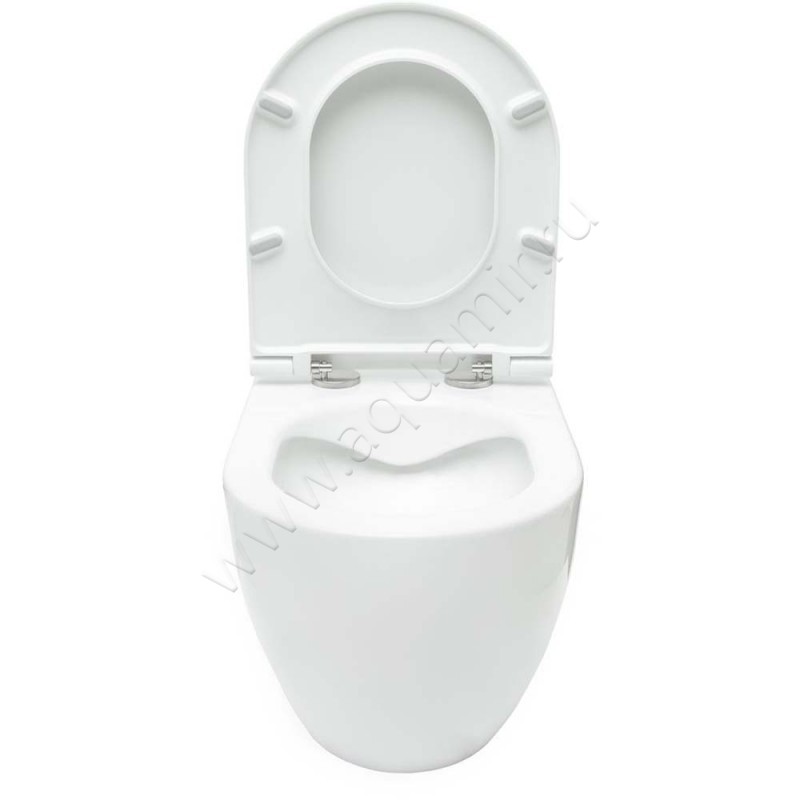 Унитаз подвесной Allen Brau REALITY 53 см, безободковый, белый, с покрытием 43200620 в интерьере