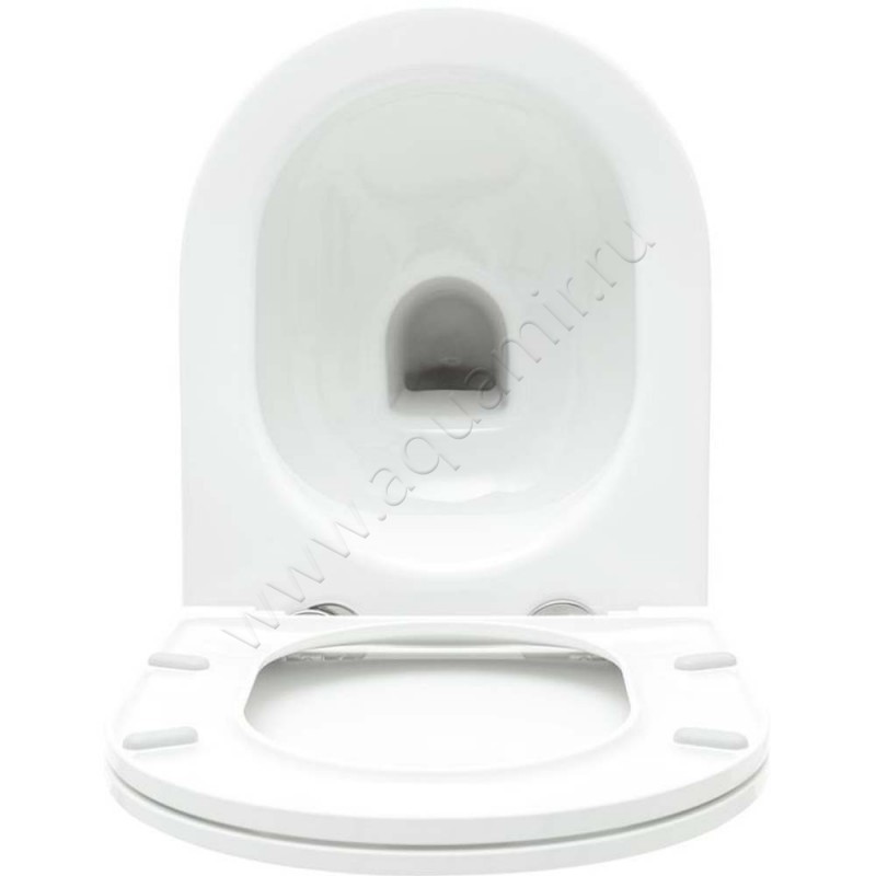 Унитаз подвесной Allen Brau REALITY 53 см, безободковый, белый, с покрытием 43200620 в интерьере