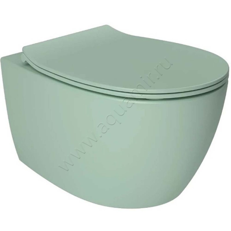 Крышка-сиденье Allen Brau Fantasy 44 x 36 см, зеленый матовый, микролифт 411005MT в интерьере