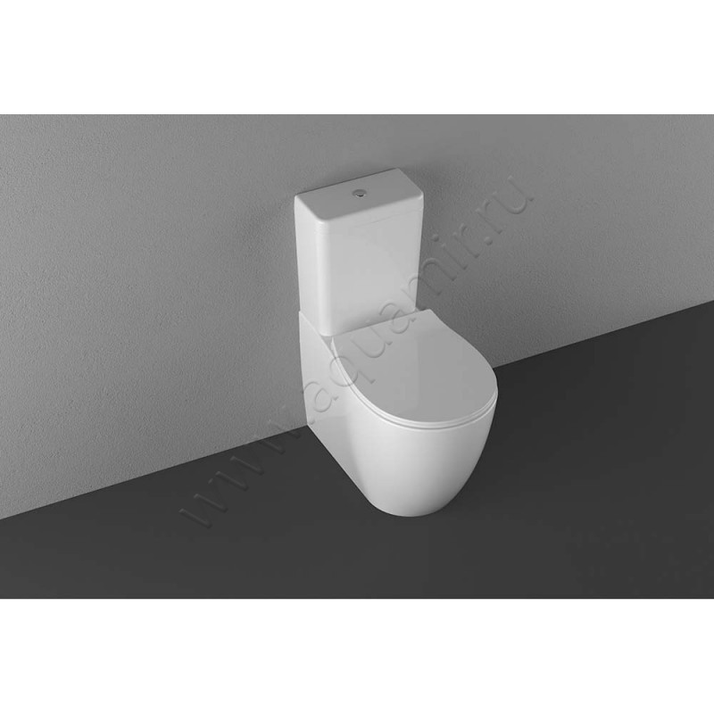 Унитаз-компакт Allen Brau FANTASY с крышкой микролифт, 65 см, безободковый, белый 411009204110102041100520 в интерьере