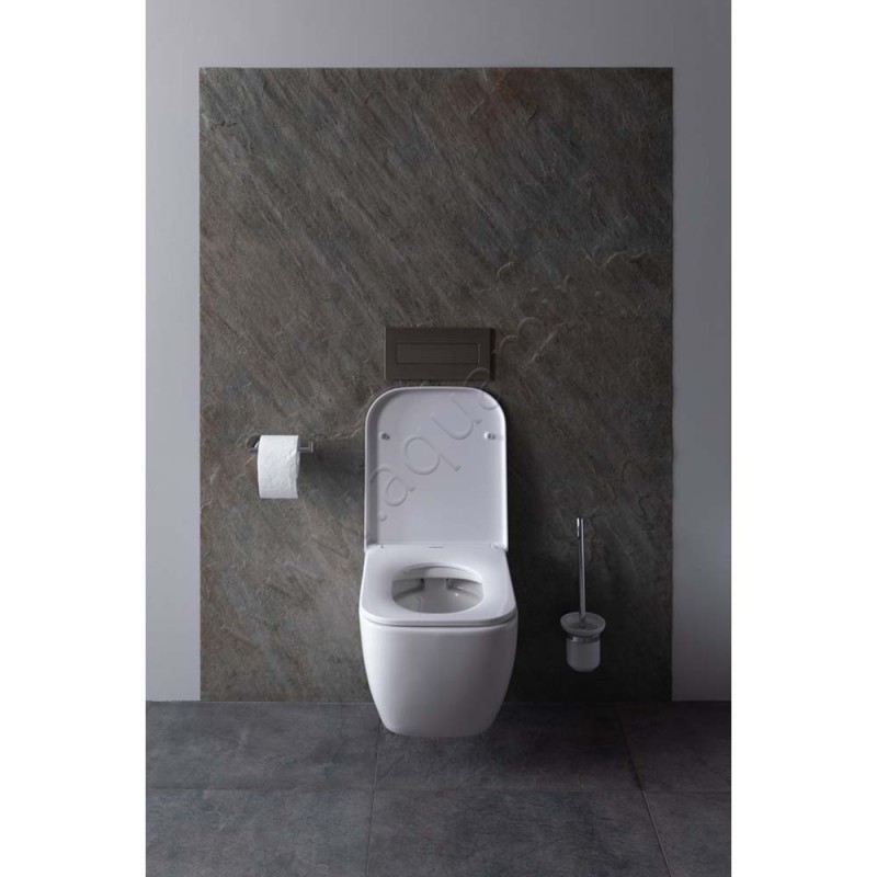 Унитаз подвесной Allen Brau INFINITY с крышкой микролифт, 51 см, безободковый, белый 4210042042101020 в интерьере