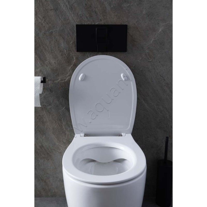 Унитаз приставной Allen Brau FANTASY с крышкой микролифт, 52 см, безободковый, белый 4110072041100520 в интерьере