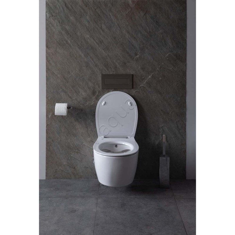 Унитаз подвесной Allen Brau FANTASY с крышкой микролифт, 51 см, безободковый, белый 411HC12041100520 в интерьере