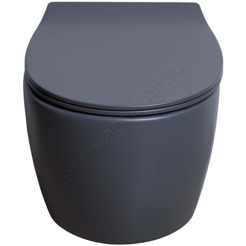 Унитаз подвесной Allen Brau FANTASY с крышкой микролифт, 51 см, безободковый, черный матовый 411004AN411005AN в интерьере