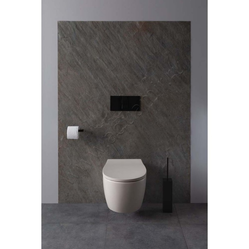 Унитаз подвесной Allen Brau FANTASY с крышкой микролифт, 51 см, безободковый, бежевый матовый 411004IV411005IV в интерьере