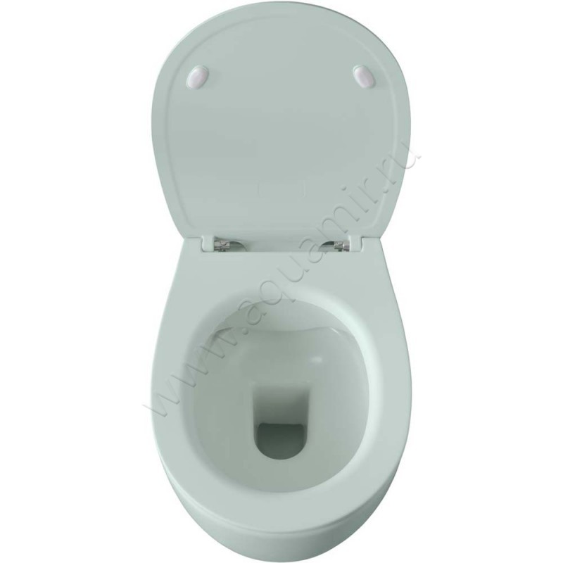 Унитаз подвесной Allen Brau FANTASY с крышкой микролифт, 51 см, безободковый, зеленый матовый 411004MT411005MT в интерьере