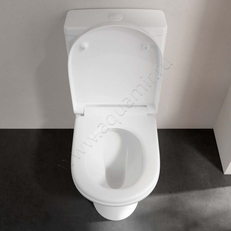 Унитаз-компакт Villeroy & Boch O.NOVO с крышкой микролифт, 64 см, белый 565810015788S1019M38S101 в интерьере