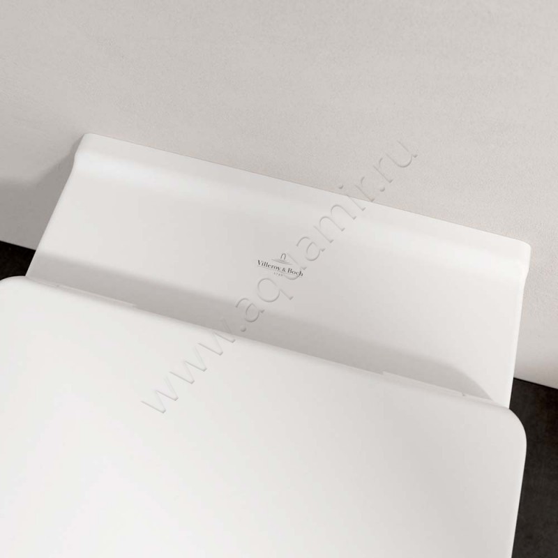 Унитаз приставной Villeroy & Boch O.NOVO с крышкой микролифт, 56 см, белый 565710019M38S101 в интерьере