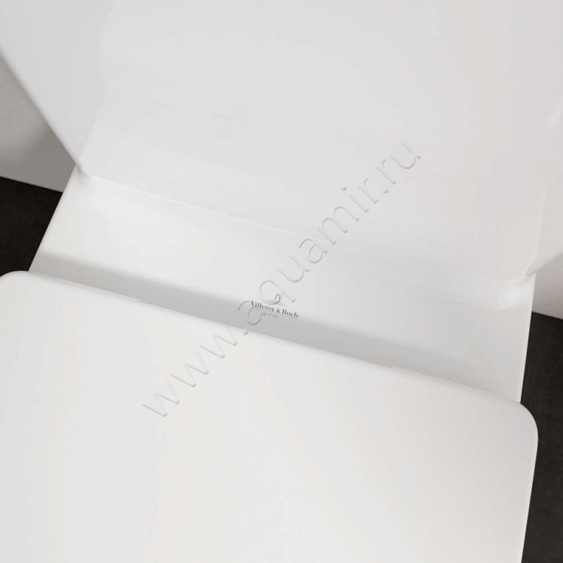 Унитаз-компакт Villeroy & Boch O.NOVO с крышкой микролифт, 67 см, безободковый, белый 5661R0015760S1019M38S101 в интерьере