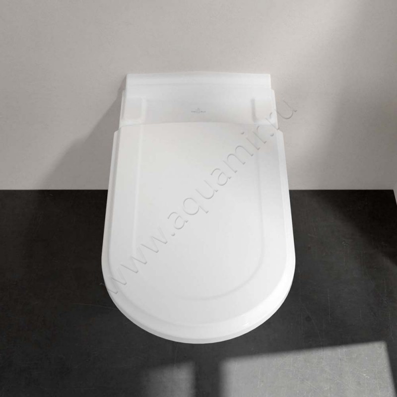 Унитаз подвесной Villeroy & Boch HOMMAGE с крышкой, 60 см, белый 6661B0R199266100 в интерьере