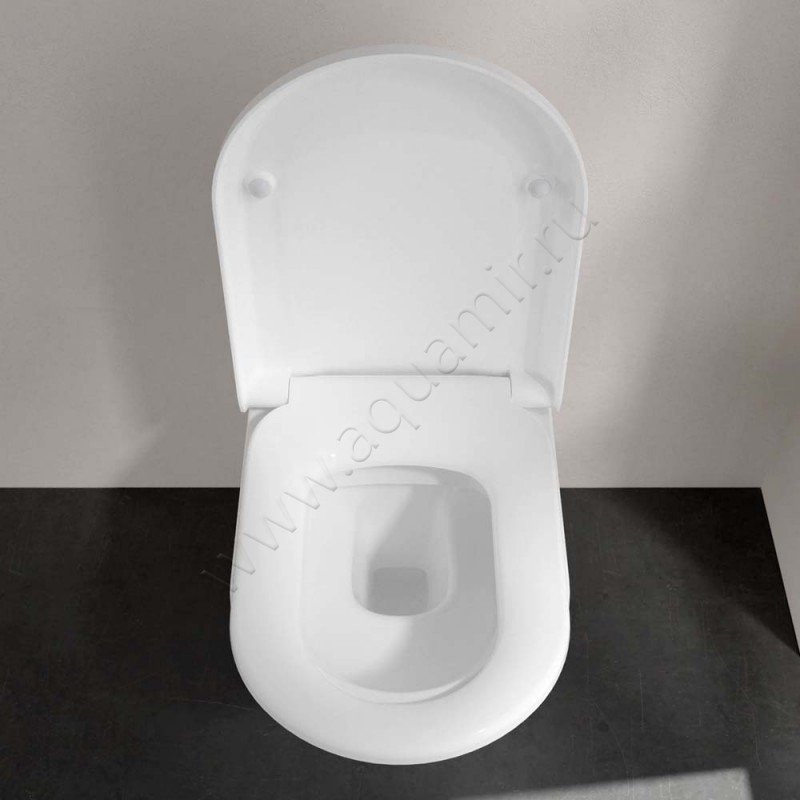 Унитаз подвесной Villeroy & Boch HOMMAGE с крышкой, 60 см, белый 6661B0R199266100 в интерьере