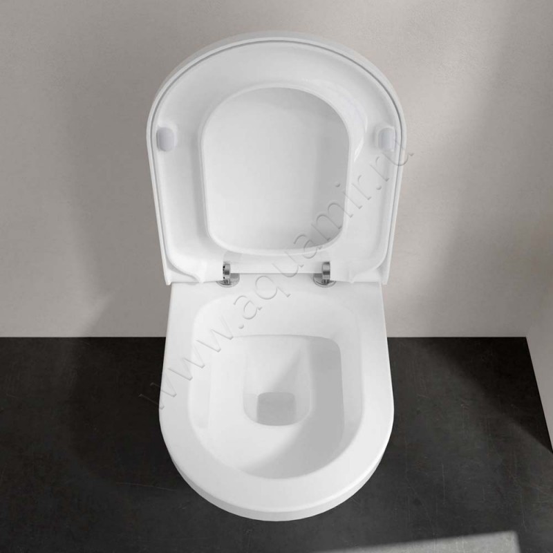 Унитаз подвесной Villeroy & Boch HOMMAGE с крышкой, 60 см, белый 6661B0R199266100 в интерьере