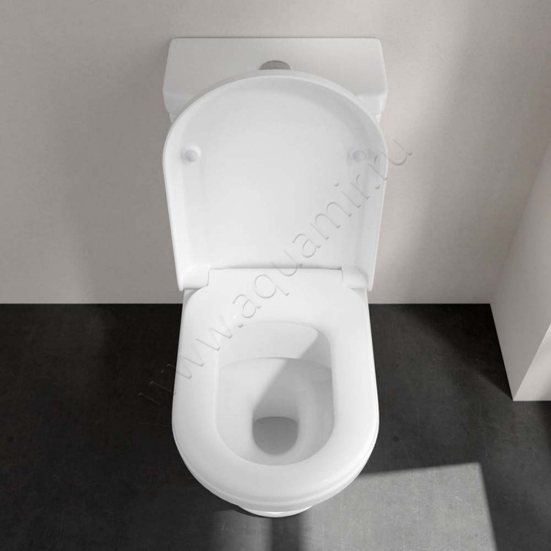 Унитаз-компакт Villeroy & Boch HOMMAGE с крышкой, 72,5 см, белый 666210R17721A1R19926K100 в интерьере