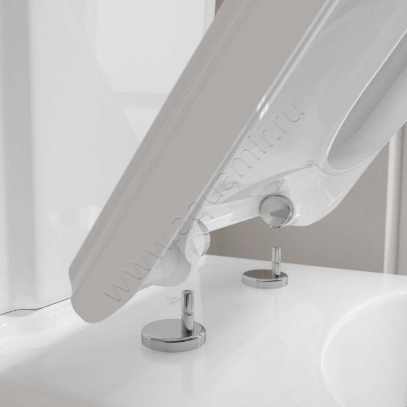 Унитаз-компакт Villeroy & Boch HOMMAGE с крышкой, 72,5 см, белый 666210R17721A1R19926K100 в интерьере