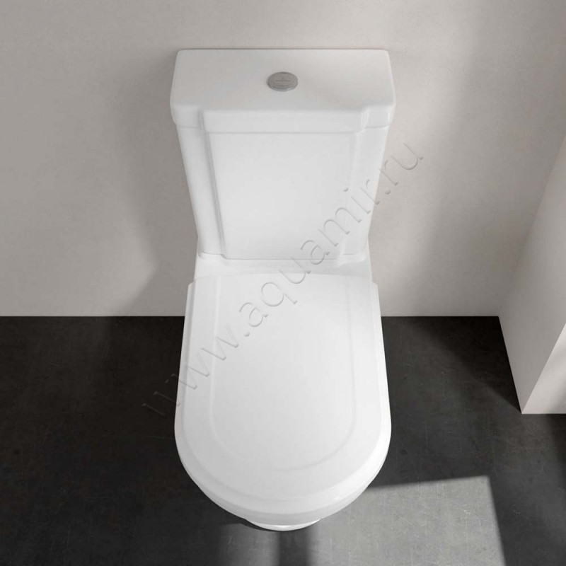 Унитаз-компакт Villeroy & Boch HOMMAGE с крышкой микролифт, 72,5 см, белый 666210R17721A1R18809S6R1 в интерьере