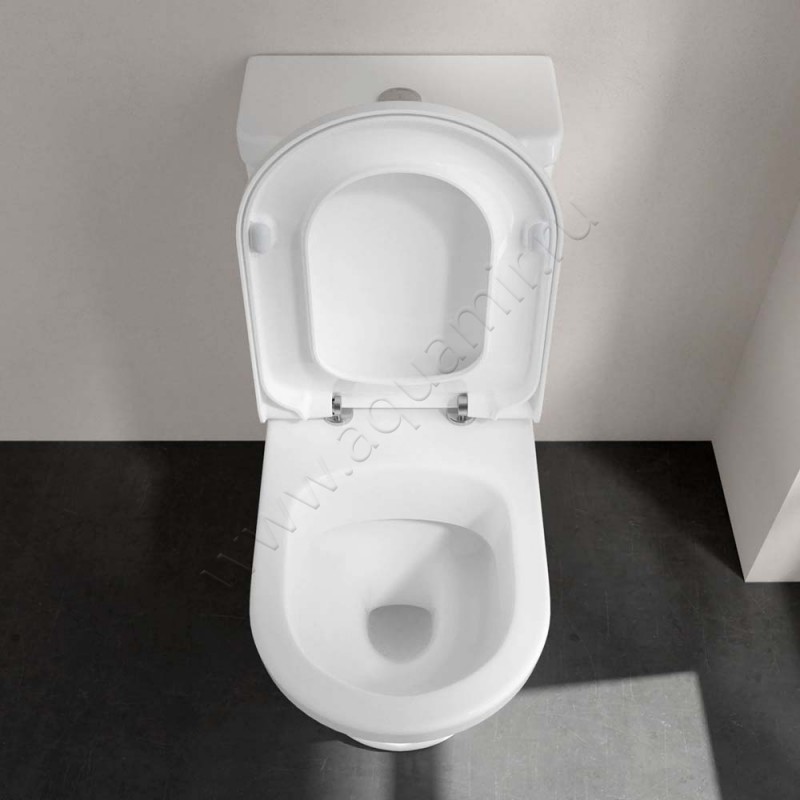 Унитаз-компакт Villeroy & Boch HOMMAGE с крышкой микролифт, 72,5 см, белый 666210R17721A1R18809S6R1 в интерьере