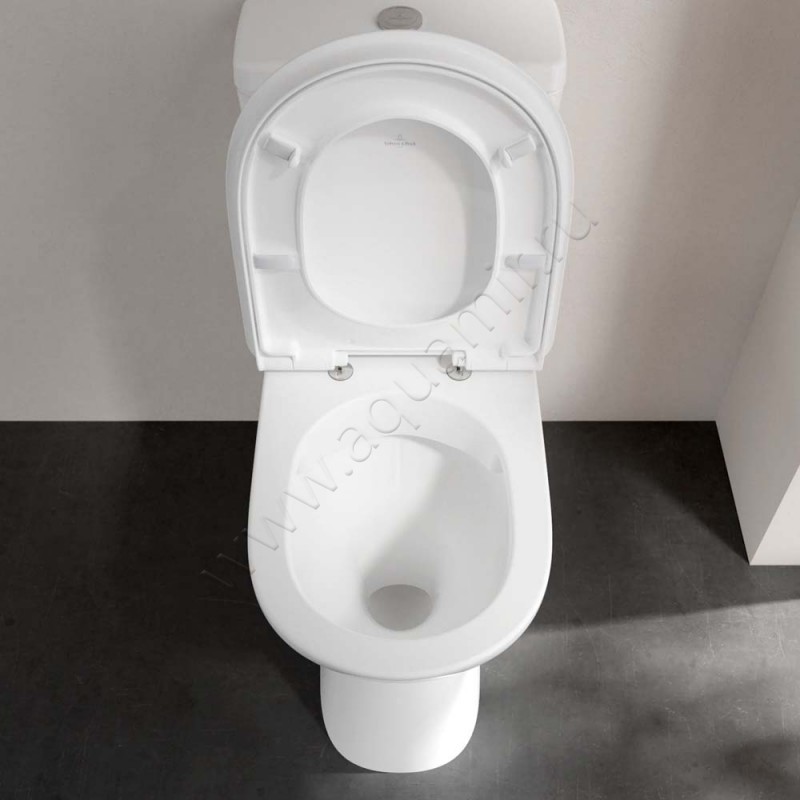 Унитаз-компакт Villeroy & Boch VICARE с крышкой микролифт, 71 см, безободковый, белый 4620R0R15760G1R19M67S1T1 в интерьере