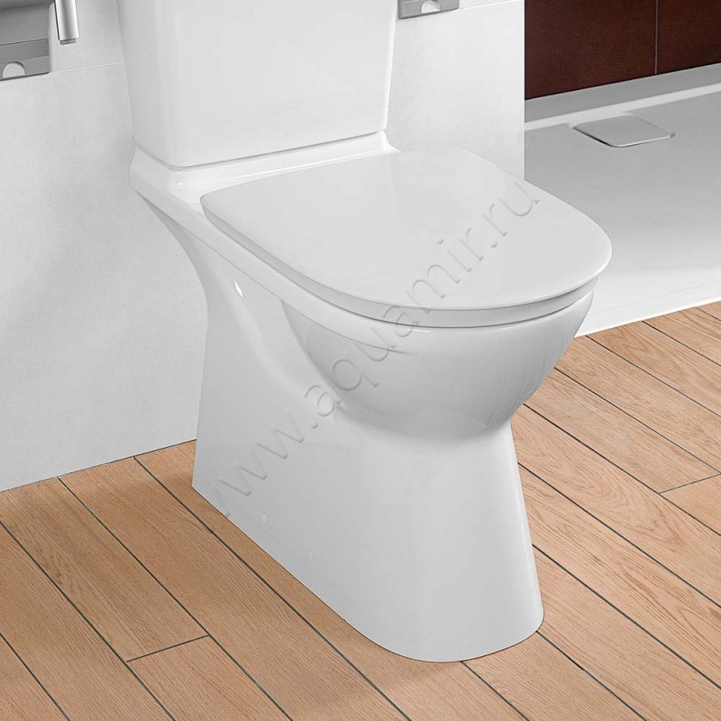 Унитаз-компакт Villeroy & Boch VICARE с крышкой, 71 см, безободковый, белый 4620R0R15760G1R19M7261T1 в интерьере