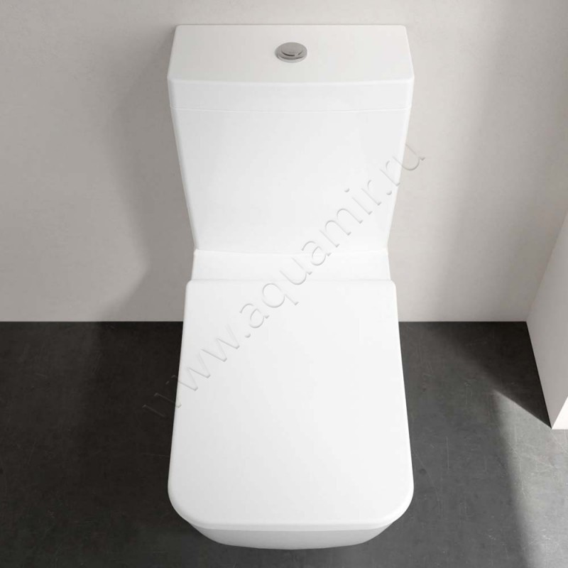 Унитаз-компакт Villeroy & Boch VENTICELLO с крышкой микролифт, 69 см, безободковый, белый 4612R001570711019M79S101 в интерьере