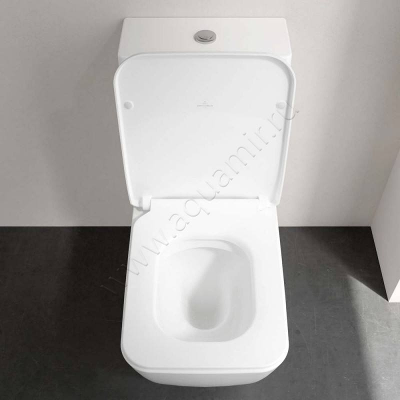 Унитаз-компакт Villeroy & Boch VENTICELLO с крышкой микролифт, 69 см, безободковый, белый 4612R001570711019M80S101 в интерьере