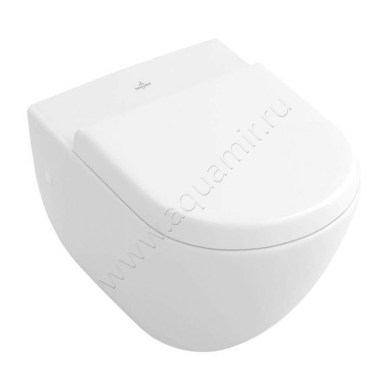 Унитаз подвесной Villeroy & Boch SUBWAY с крышкой, 56 см, белый 660310019M55Q101 в интерьере