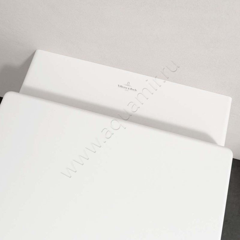 Унитаз приставной Villeroy & Boch ARCHITECTURA с крышкой, 54 см, безободковый, белый 5690R0R198M9D101 в интерьере